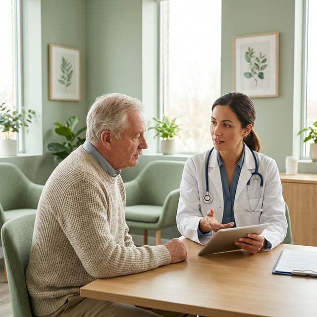 Doctor consulting with patient